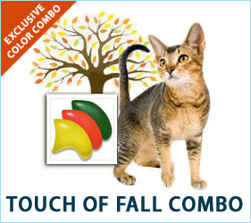 The air is getting crisper, and the leaves are showing signs of changing. Your kitty's nails can reflect the colors of the season with our Touch of Fall Combo.